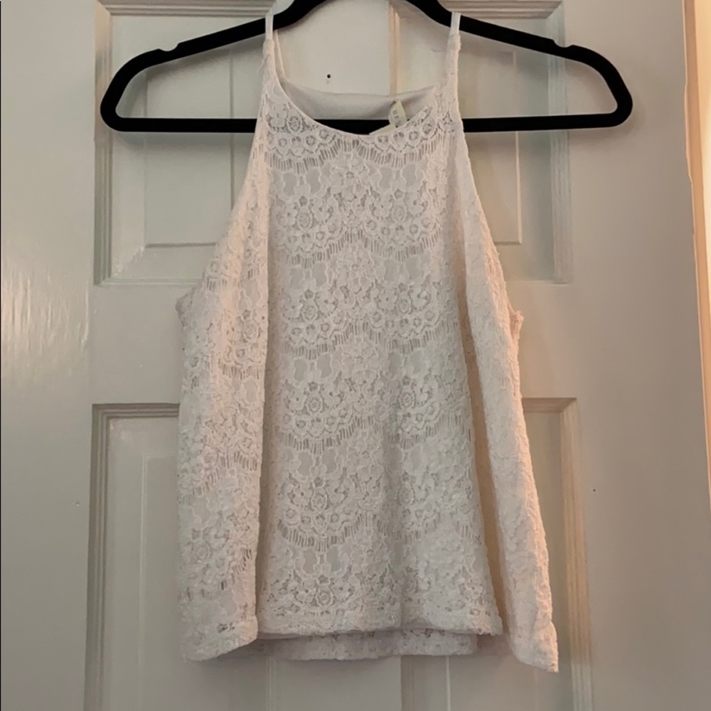 White Lace Tank
